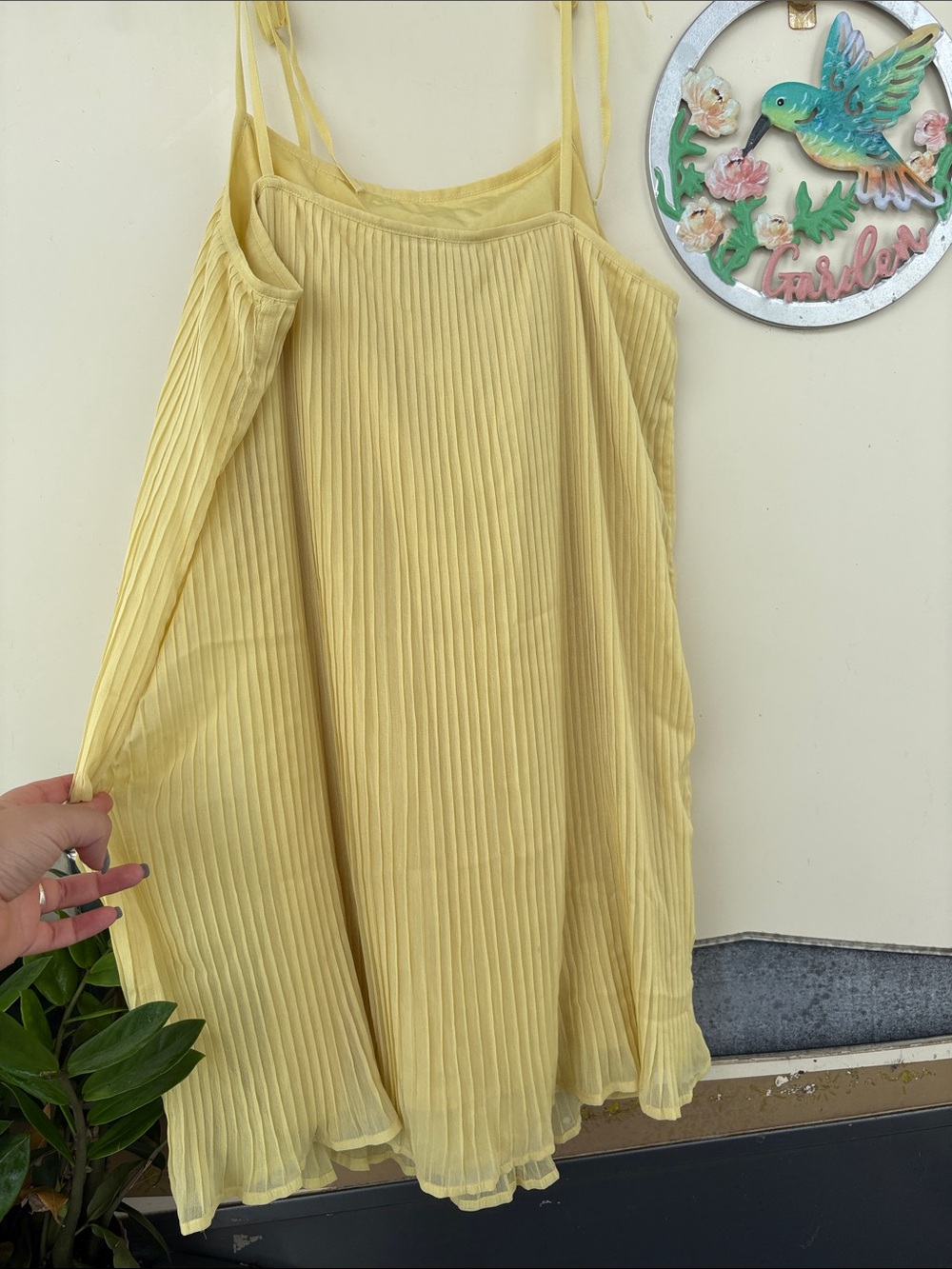 BCBGeneration Yellow Pleated Strapless Sundress - Picture 6 of 8
